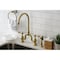 Kingston Brass KS7797TALBS Bridge Kitchen Faucet with Brass Sprayer, Brushed Brass KS7797TALBS - alternate 5